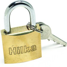 Hilka 40mm Brass Padlock (Product Code: 70700040)