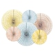 image 1 of Colourful Paper Fan Hanging Decorations - Pack of 6