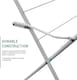 image 3 of Straame 3-Tier Clothes Airer Drying Rack for Indoor/Outdoor Use, Foldable, 63 x 46 x 138 cm (White)