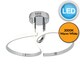 image 2 of First Choice Lighting Polished Chrome LED Curve Flush Ceiling Light Chrome | White