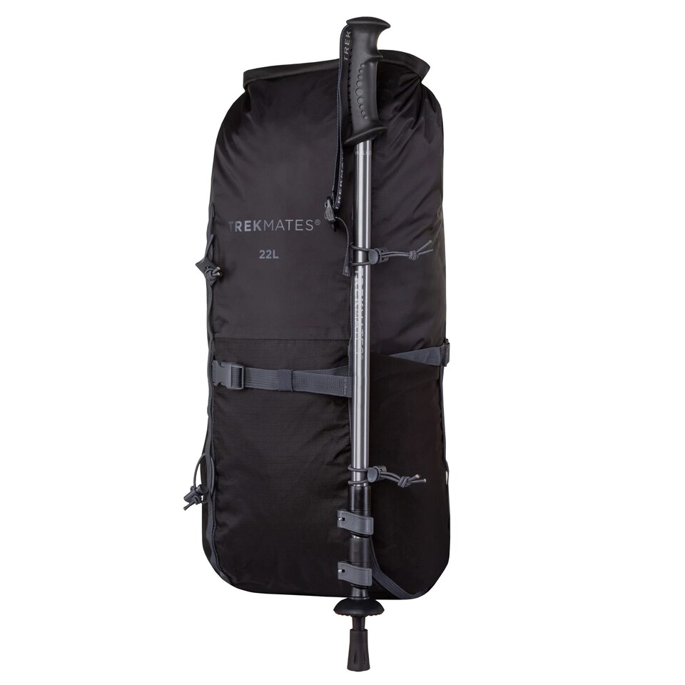 image 1 of Walker Lock Pole Single Adjustable LeverLock Hiking Walking Outdoor Stick | Black | Black | One Size | 1