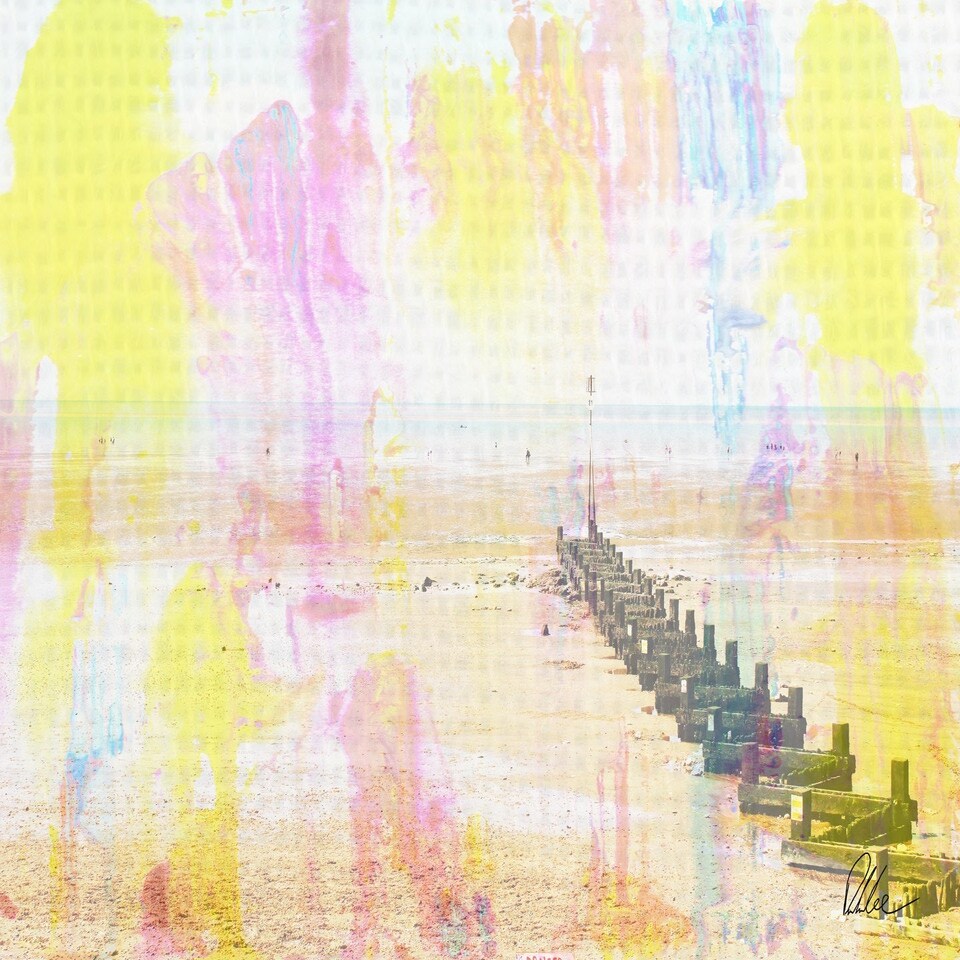 image 1 of Colourful Beach (Canvas Print) 24" x 16"