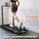 image 5 of SPORTNOW Folding Treadmill Under Desk Walking Pad with Incline, Black