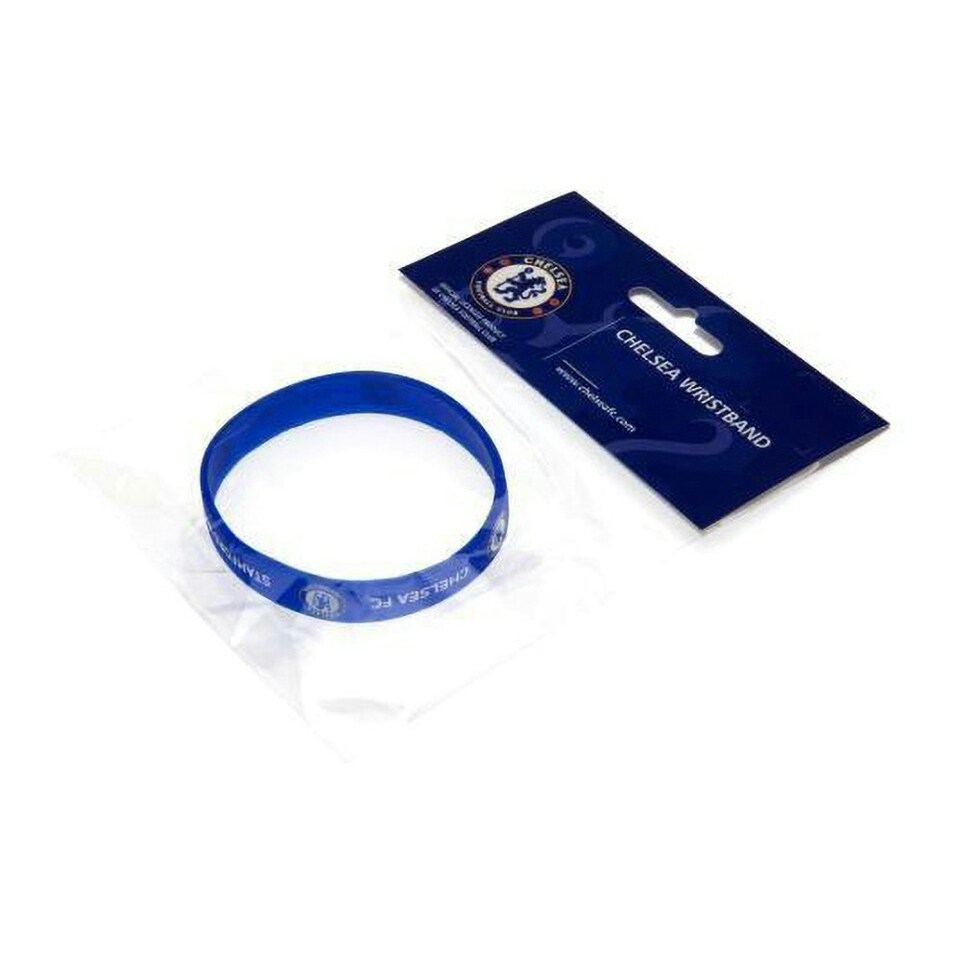 image 1 of Chelsea FC Official Football Silicone Wristband - Blue/White - One Size
