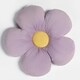 image 1 of OHS Flower Shaped Plump Filled Scatter Cushion, 40x40cm - Lilac/Yellow