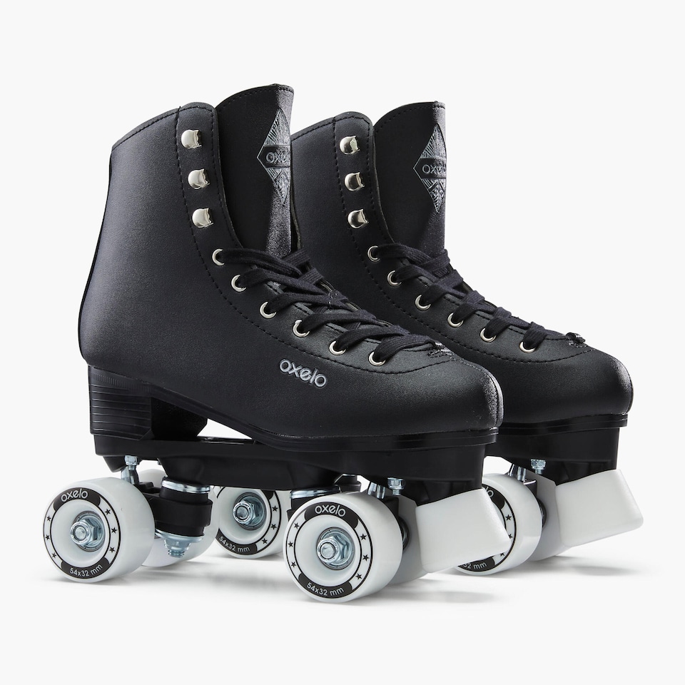 image 1 of Decathlon Kid's & Adult Roller Skates Black - 100 Series