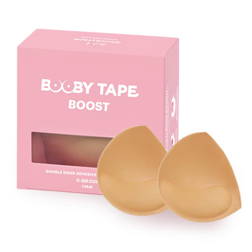 image 1 of Booby Tape C-DD Breast Cup Boost, Double Sided Adhesive Push Up Inserts for Fuller Bust, Provides All-Day Support and Comfortable Wear, Waterproof and Reusable, Lifts Up to 1 Cup Size