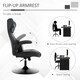 image 3 of Vinsetto Gaming Chair Home Office Chair w/ Swivel Pedestal Base Lumbar Support