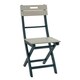 image 3 of Norfolk Leisure Florenity Eucalyptus Galaxy 2 Seat Bistro Set In Greywash/Blue