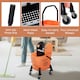 image 6 of HOMCOM Mop Bucket on Wheels w/ Carry Handle, Mop Holder for Household Orange