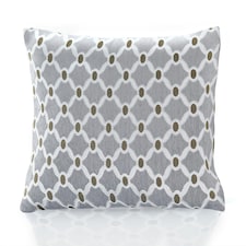 Berkeley Geometric Chenille 45cm x 45cm Silver Cushion Set of 4 | Silver | Cream & Beige | 45cm x 45cm x 10cm | 4