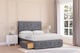 image 2 of Sloomy Cambridge Armour Coniston Divan Bed Base 2 Drawers Left Side With 54 Inch Floor Standing Headboard & 12 Inch Matching Footboard | Grey | Armour | Small Single | 1