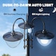 image 5 of Outsunny 3-head LED Solar Light Lamp Street Light Post with Planter Base, Black | Black | Black | 60L x 55W x 189H cm
