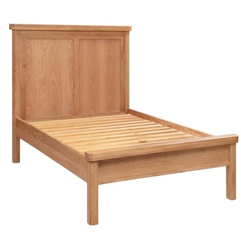 image 1 of Bologna Oak 5 ft Panel Bed - W219 x D169 x H105 cm