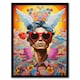image 1 of Colourful Magnificent Maximalist Portrait Modern Black Framed Wall Art Print A4