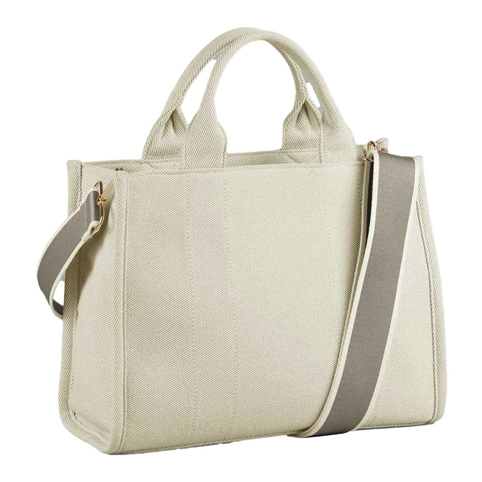 image 1 of Quadra Puerto Contrast Detail Tote Bag - Natural - One Size