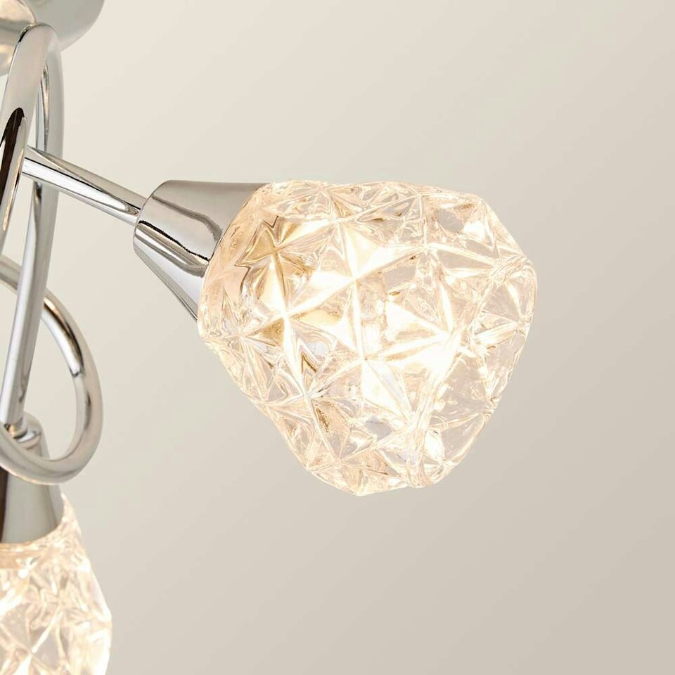 image 1 of ValueLights Astley 3 Way Chrome Cross Over Ceiling Light | Chrome