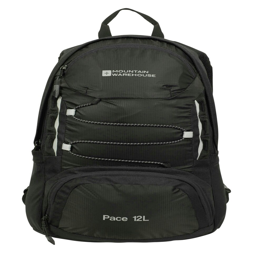 image 1 of Mountain Warehouse Pace 12L Rucksack Lightweight Hydration Compatible Backpack Black