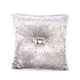 image 1 of Hestia Diamante Crushed Velvet Cushion Silver