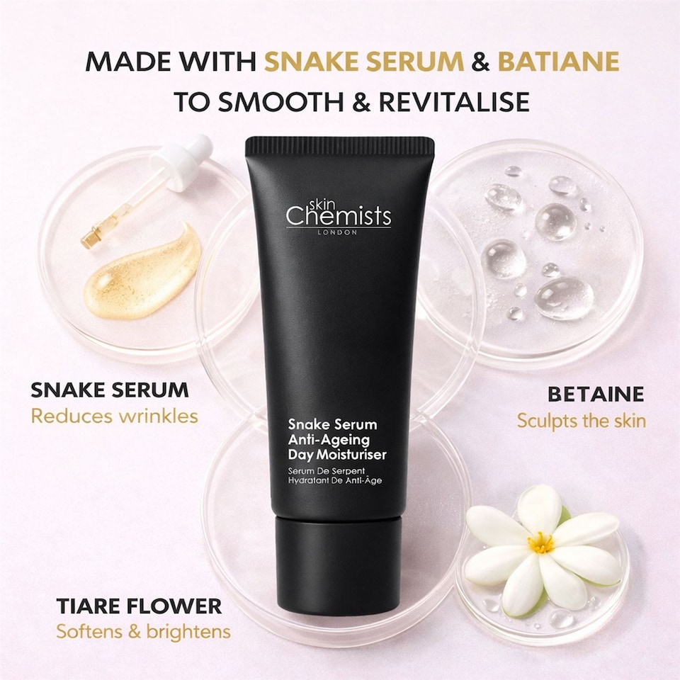 image 1 of skinChemists Snake Serum Anti-Ageing Day Moisturiser 50ml for Smoothing and Wrinkles