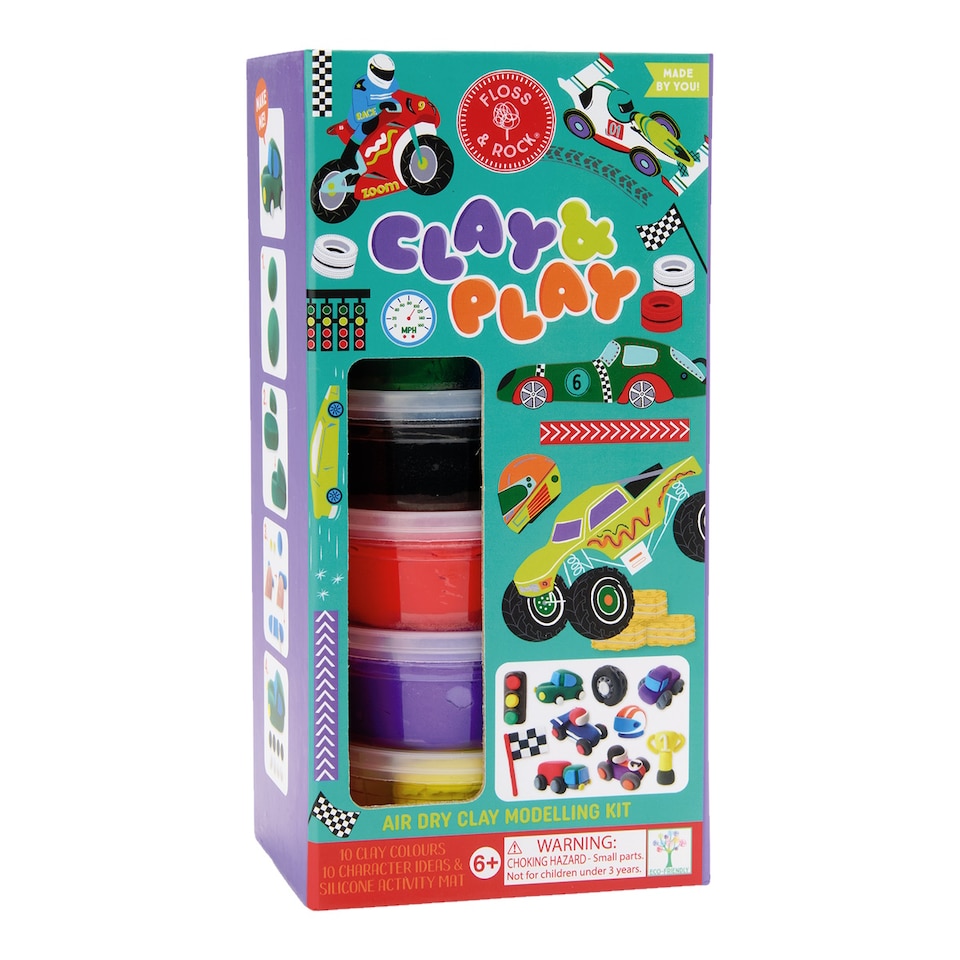 image 1 of Floss & Rock Clay & Play Modelling Kit - Cars