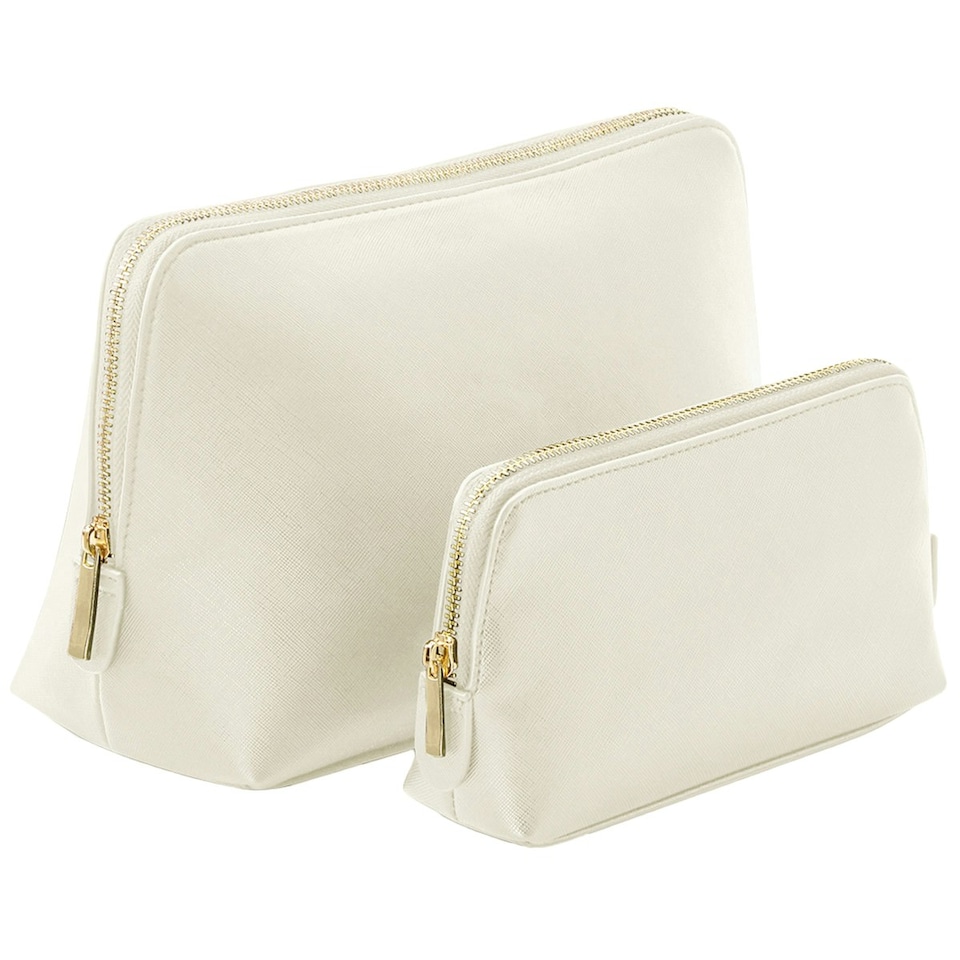 Bagbase Boutique Leather-Look PU Toiletry Bag - Oyster - L