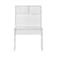 image 5 of Adore Matt White Study Desk with Storage Hutch White