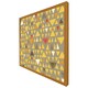 image 4 of Yellow geometric triangles (Picutre Frame) Brown | L