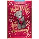 image 1 of Bear With Rose And Envelope 3D Photo Finish Keepsake Wife Anniversary Card