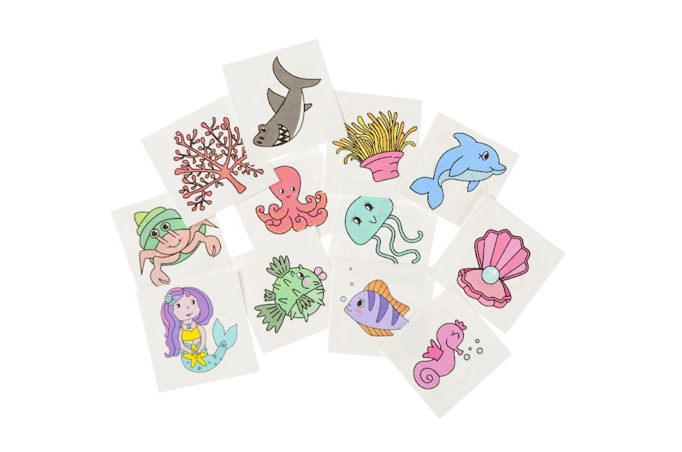 image 1 of 144 Pieces Sea Animal Tattoos