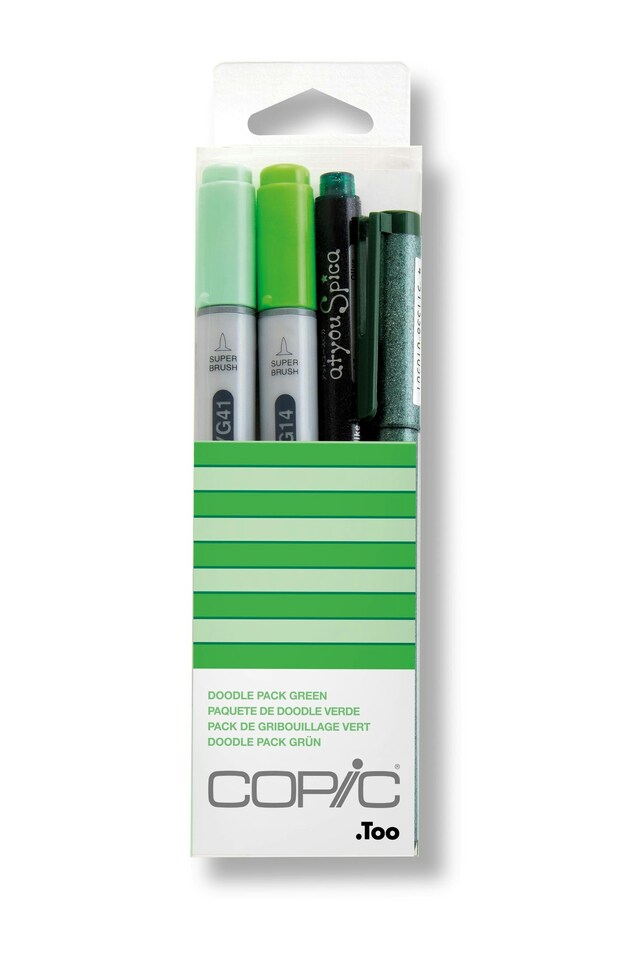 image 1 of Copic Doodle Pack, Green, Set of 4
