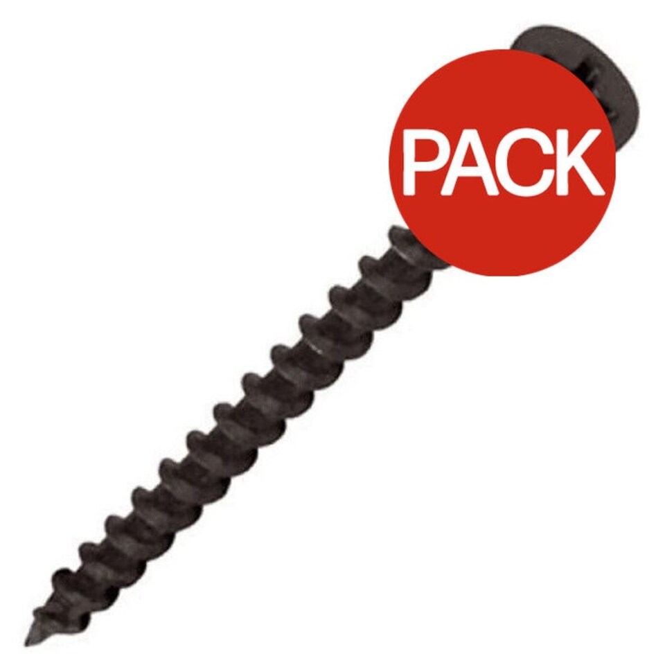 Picardy Phosphate Drywall Screws (Pack Of 500) - Black - 0.42 x 7.5cm