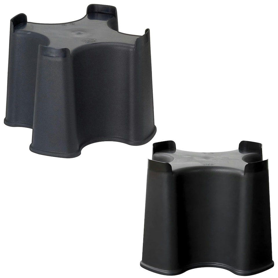 image 1 of Slimline Black Water Butt Stand Accessory Stable Weather Resistant Support Base With Easy Tap Access For 100L Rainwater Collectors