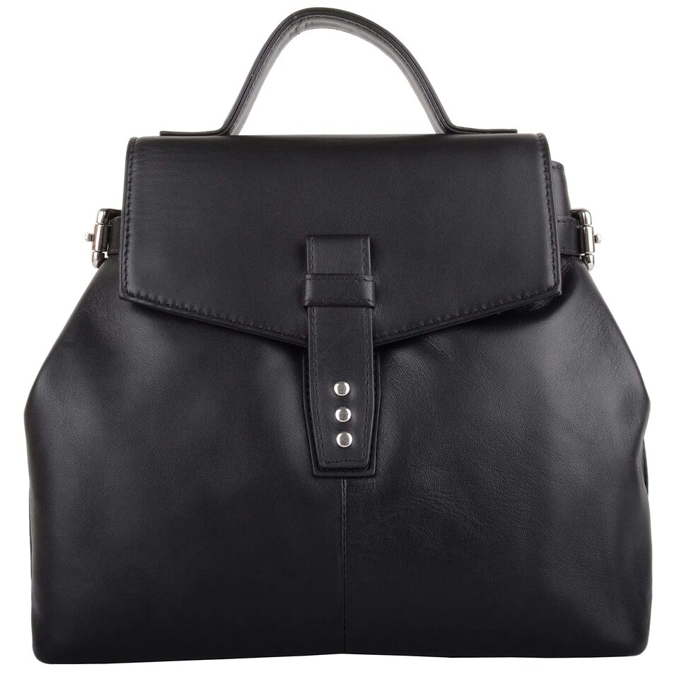 image 1 of Premium Soft Genuine Leather Cross Body Shoulder Bag, Detachable Strap Pink | Rose