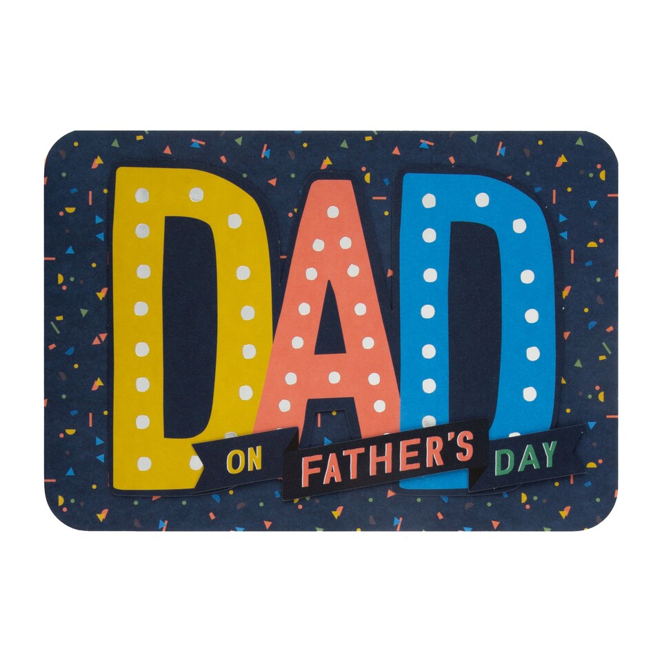 image 1 of Hallmark Father's Day Card For Dad -  Colourful Text Design