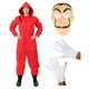 image 1 of Bank Robber Costume, Mask & Gloves | Red | S