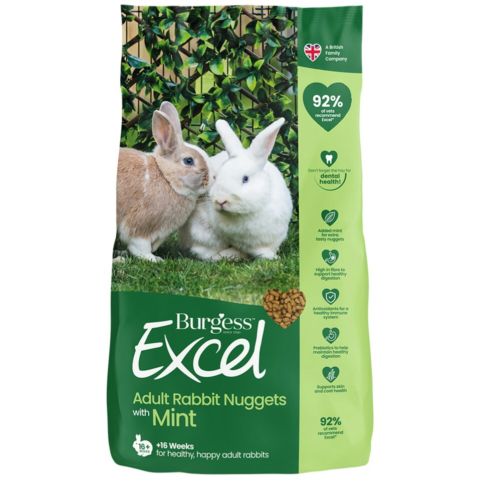 image 1 of Burgess Excel Adult Rabbit Nuggets With Mint - 3KG