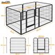 image 2 of Yaheetech 6 Metal Dog Playpen Panels, 80 × 80 cm Black