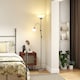 image 2 of HOMCOM Mother-Child Floor Lamp Duo Light Steel Frame w/ 2 Switches Round Base