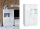 image 2 of Glass Display Cabinet Unit Bookcase Shelving Cupboard Storage Buffet White Gloss Modern Sol