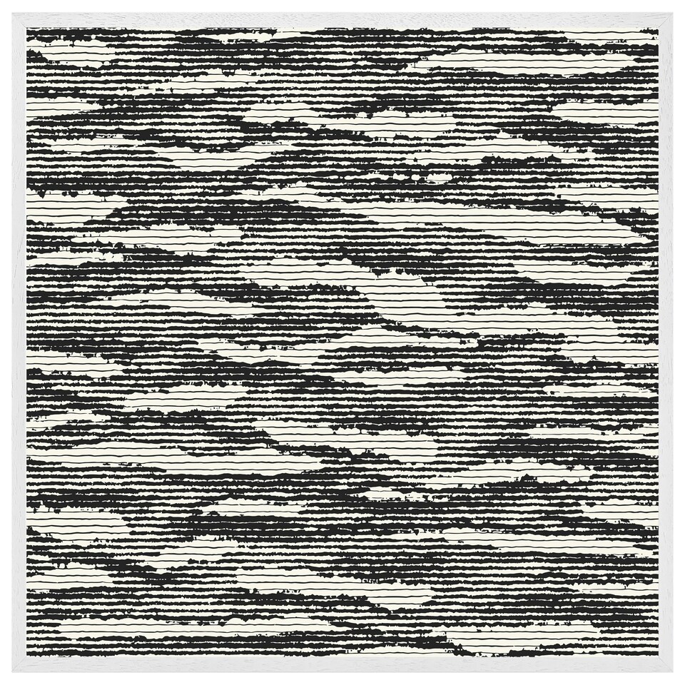 image 1 of Grunged stripes (Picture Frame) White | XL