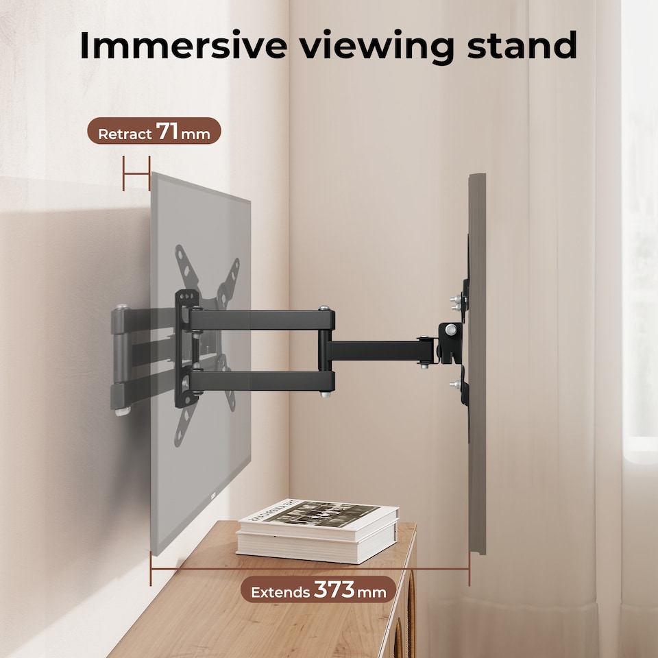 image 1 of Levede TV Wall Bracket Mount Tilt Swivel Arm for 16 to 43 Inch LED Screen