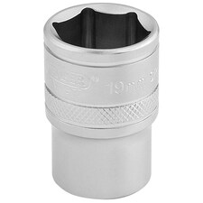 19Mm 6Pt Socket 1/2 Dr-Pckd - 16609
