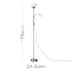 image 3 of ValueLights Mozz Brushed Chrome Mother & Child Floor Lamp & Bulbs Silver