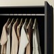 image 8 of HOMCOM Wardrobe for Bedroom, Double Wardrobe with Hanging Rail, Black