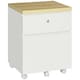 image 1 of Vinsetto Mobile Filing Cabinet Lockable File Cabinet Legal Size W/ Drawers White