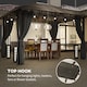 image 4 of Outsunny 3.6x3(m) Hardtop Gazebo Garden Pavilion w/ Polycarbonate Roof, Grey | Grey | Dark Grey | 1