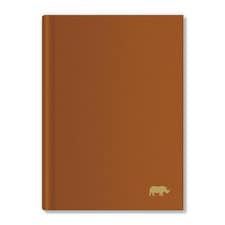 Rhino 160 Page 7mm Lined Soft Touch Flexiback Notebook A5 Tan