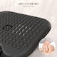 image 4 of HOMCOM Footrest Adjustable Height & Angle Tilting Platform Home Office Foot Rest Black | Black | 1