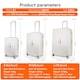 image 5 of 3 Piece Luggage Set with Vanity Case, Carry-On & Large Suitcase | White | Off White